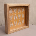 Cuadro en madera tipo caja con diseño en cartón